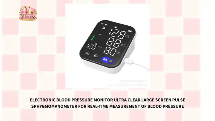 Electronic Blood Pressure Monitor Ultra Clear Large Screen Pulse Sphygmomanometer For Real-time Measurement Of Blood Pressure by@Outfy