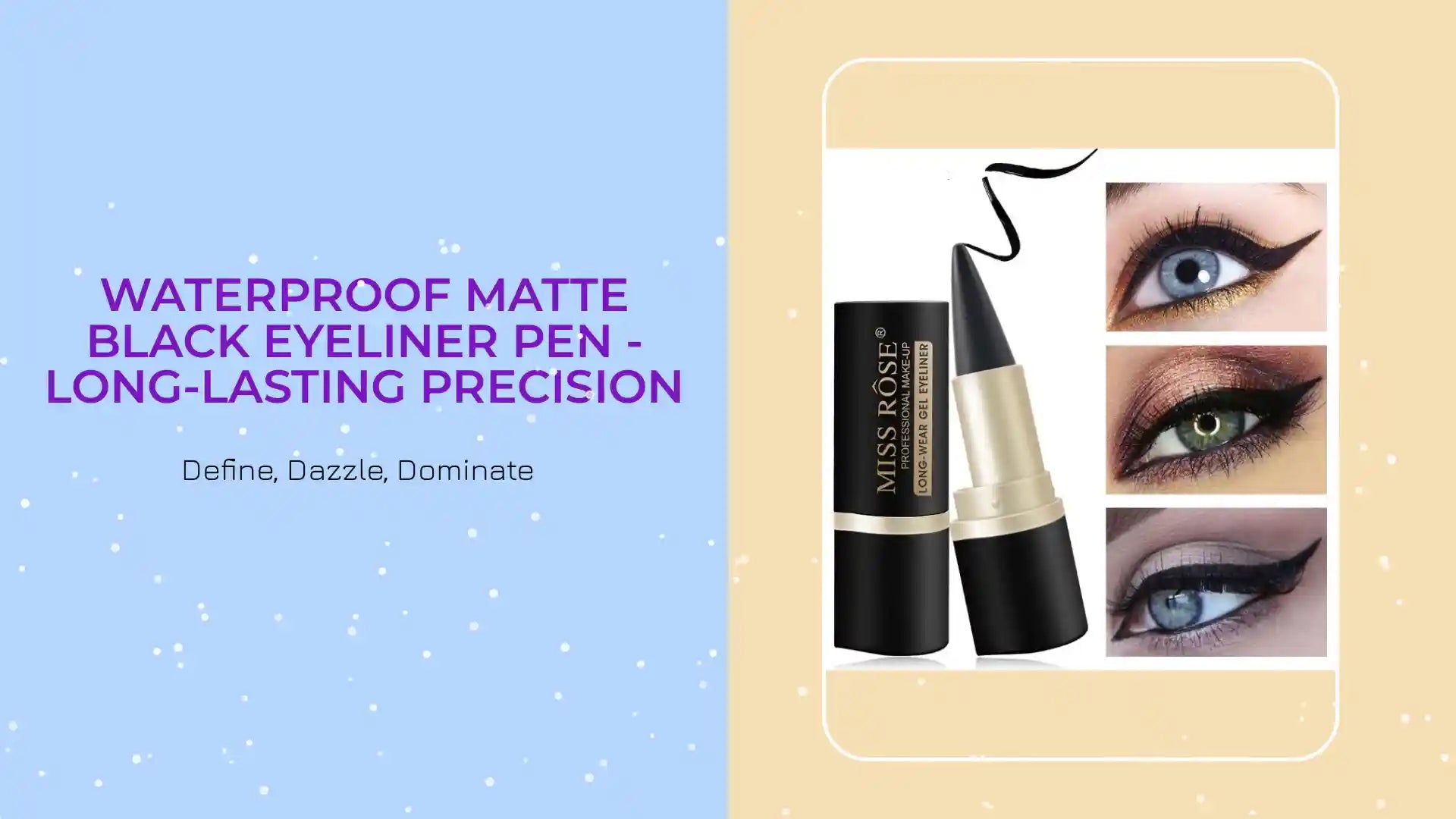 Waterproof Matte Black Eyeliner Pen - Long-Lasting Precision by@Outfy
