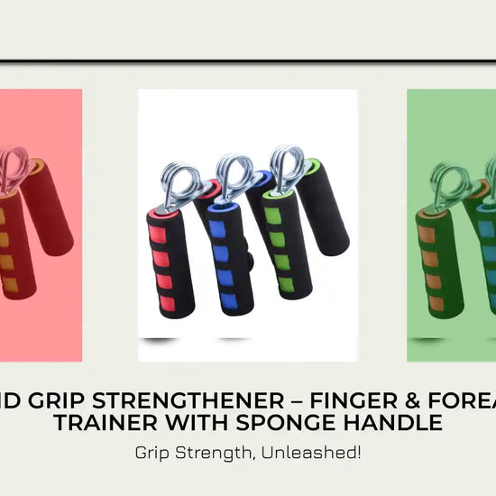 Hand Grip Strengthener &ndash; Finger &amp; Forearm Trainer with Sponge Handle by@Outfy