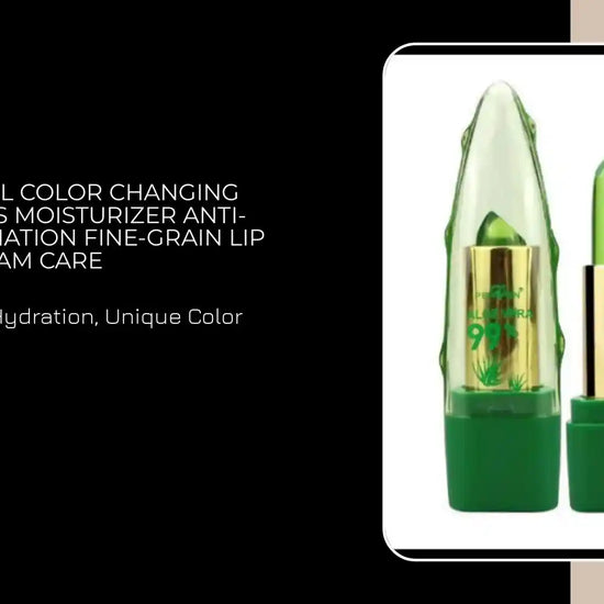 Aloe Vera Gel Color Changing Lipstick Gloss Moisturizer Anti-drying Desalination Fine-grain Lip Blam Care by@Outfy
