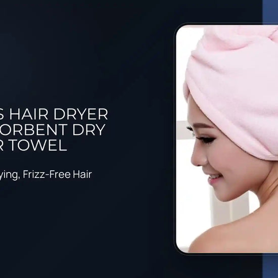 Women's Hair Dryer Cap, Absorbent Dry Hair Towel by@Outfy