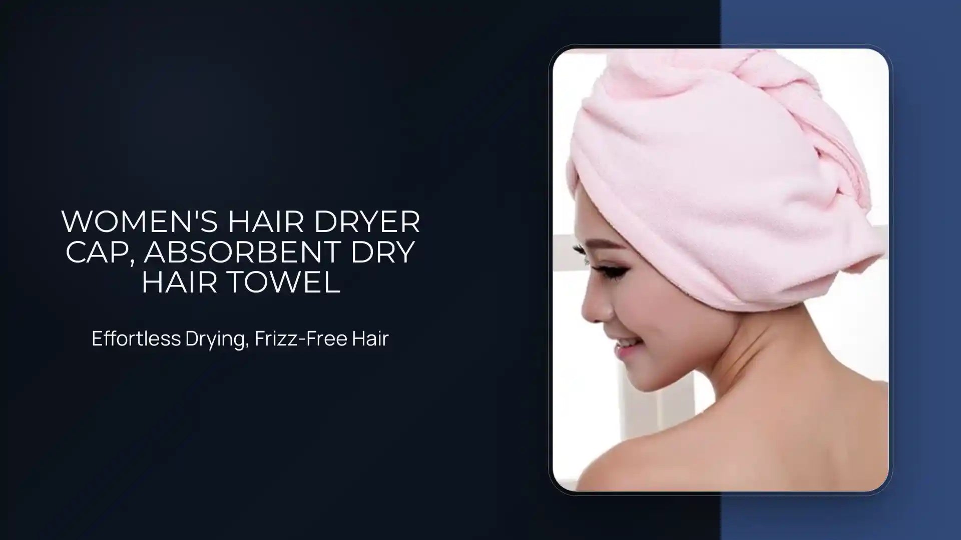 Women's Hair Dryer Cap, Absorbent Dry Hair Towel by@Outfy