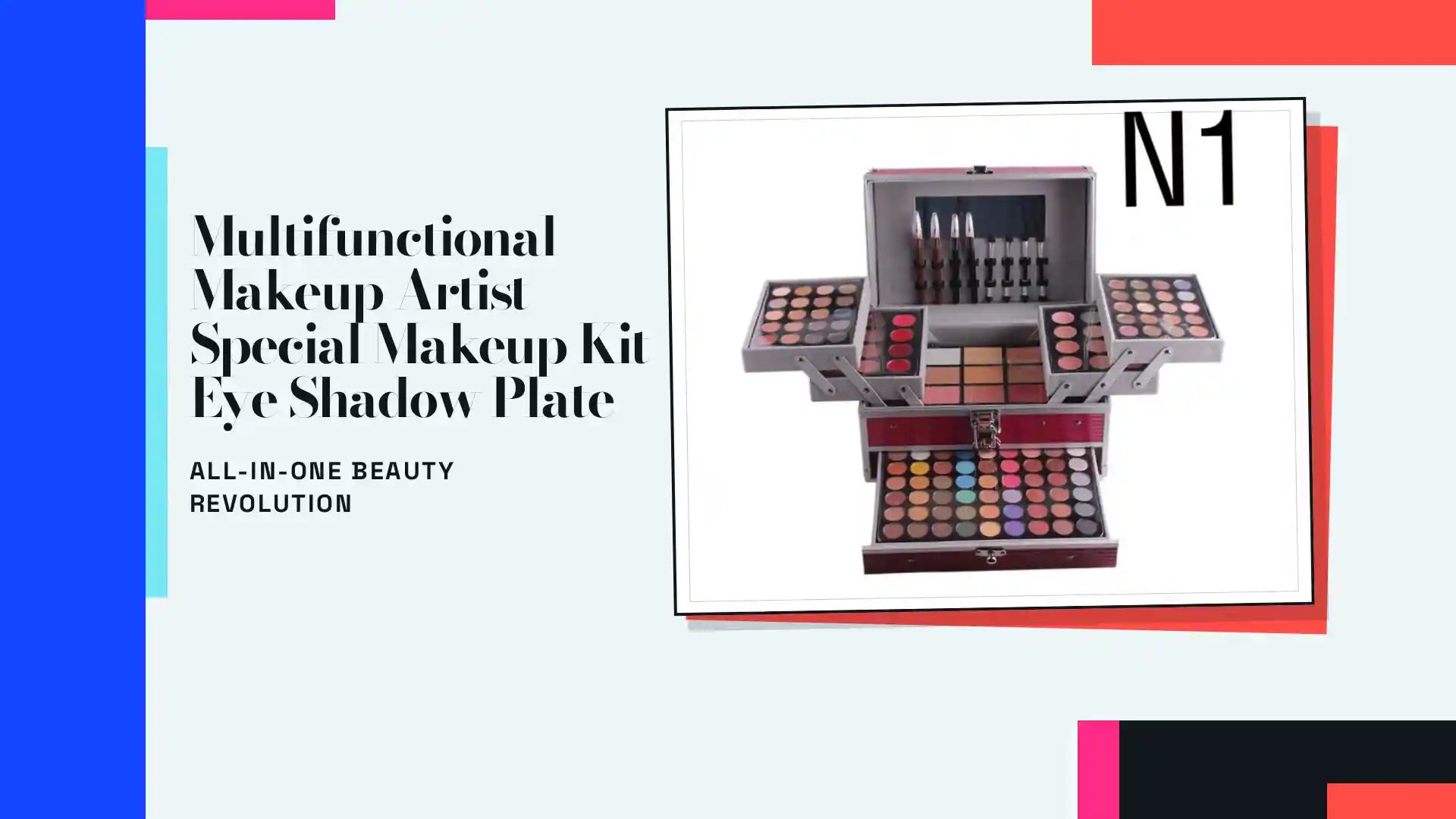 Multifunctional Makeup Artist Special Makeup Kit Eye Shadow Plate by@Outfy