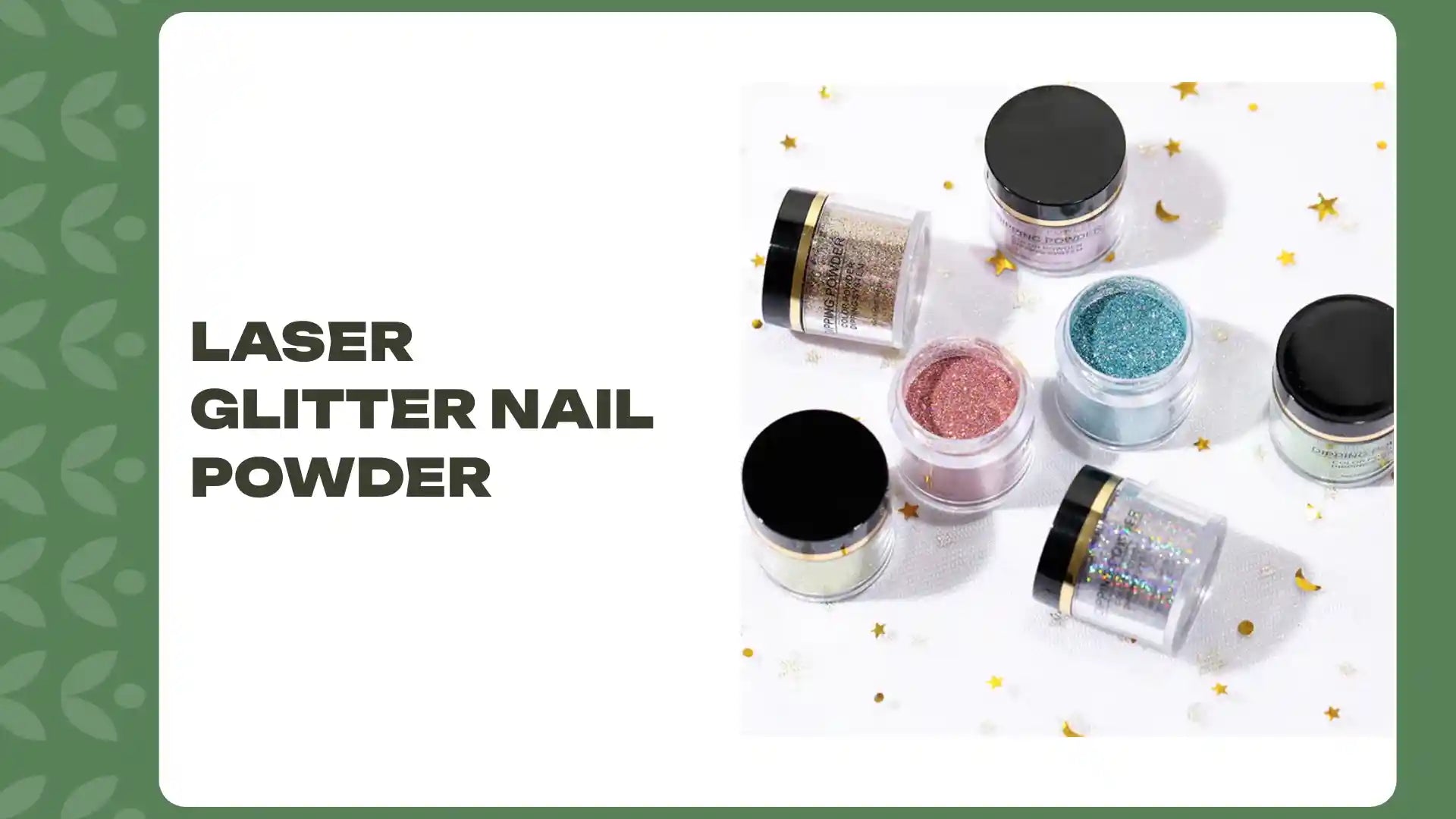 Laser glitter nail powder by@Outfy