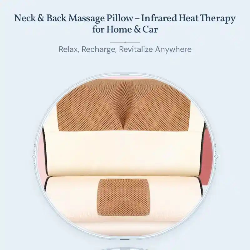 Neck & Back Massage Pillow &ndash; Infrared Heat Therapy for Home & Car by@Outfy
