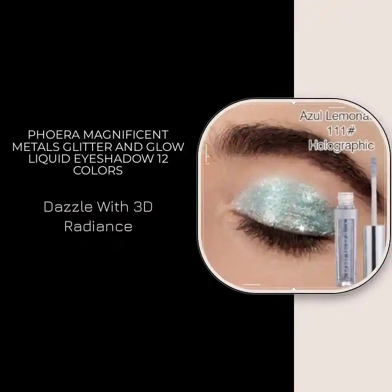 PHOERA Magnificent Metals Glitter and Glow Liquid Eyeshadow 12 Colors by@Outfy