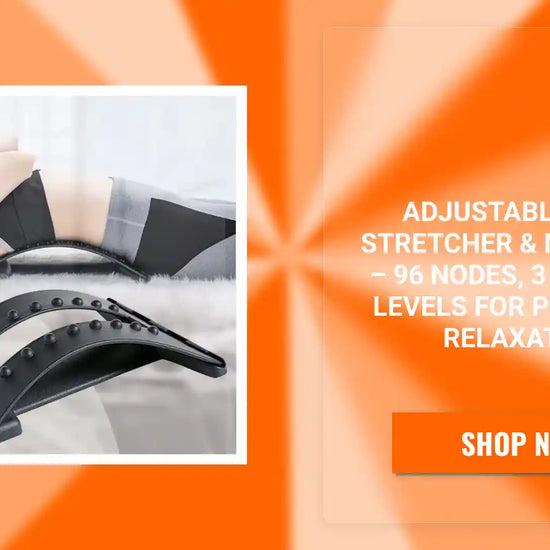 Adjustable Back Stretcher &amp; Massager &ndash; 96 Nodes, 3 Comfort Levels for Posture &amp; Relaxation by@Outfy