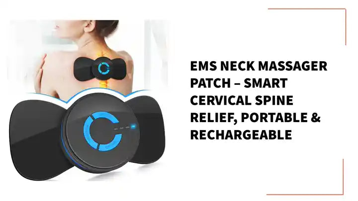 EMS Neck Massager Patch &ndash; Smart Cervical Spine Relief, Portable &amp; Rechargeable by@Outfy