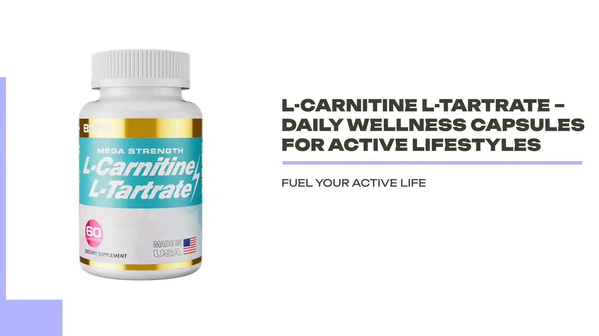L-Carnitine L-Tartrate &ndash; Daily Wellness Capsules for Active Lifestyles by@Outfy