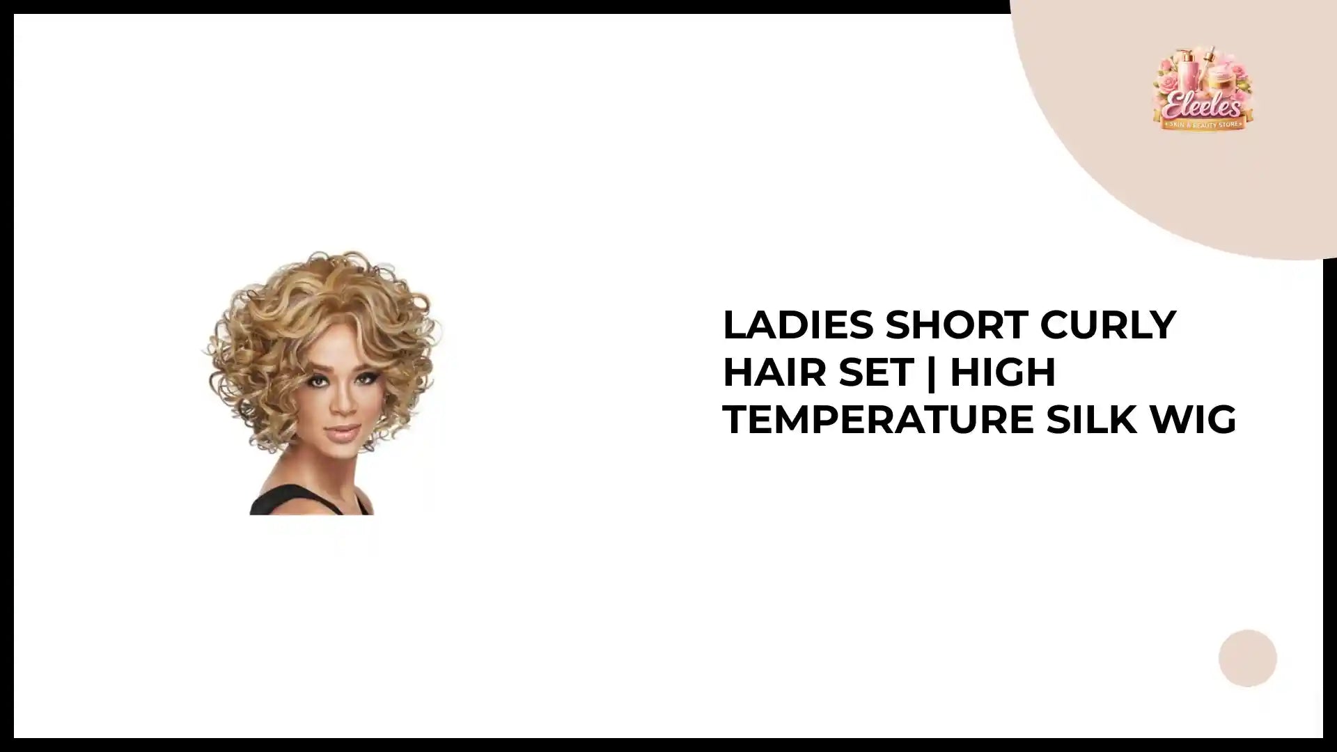 Ladies Short Curly Hair Set | High Temperature Silk Wig by@Outfy