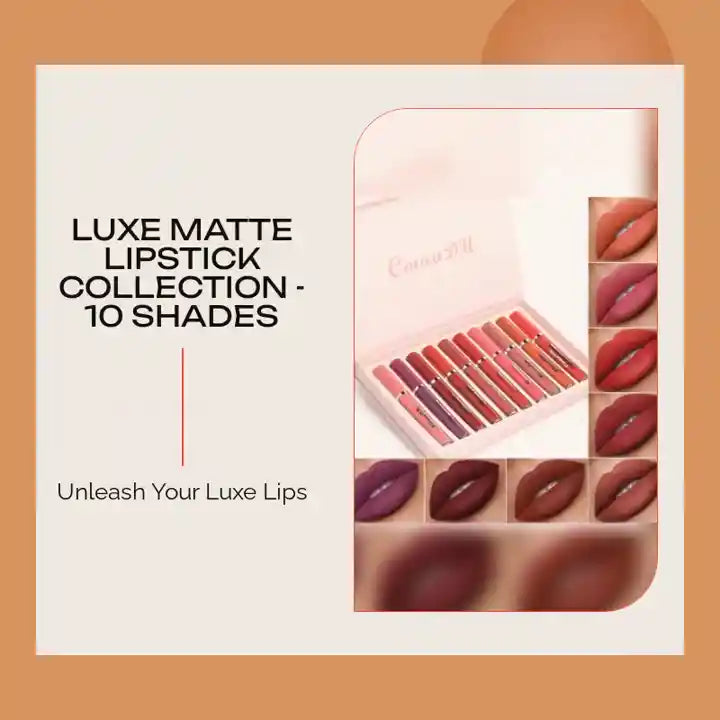 Luxe Matte Lipstick Collection - 10 Shades by@Outfy