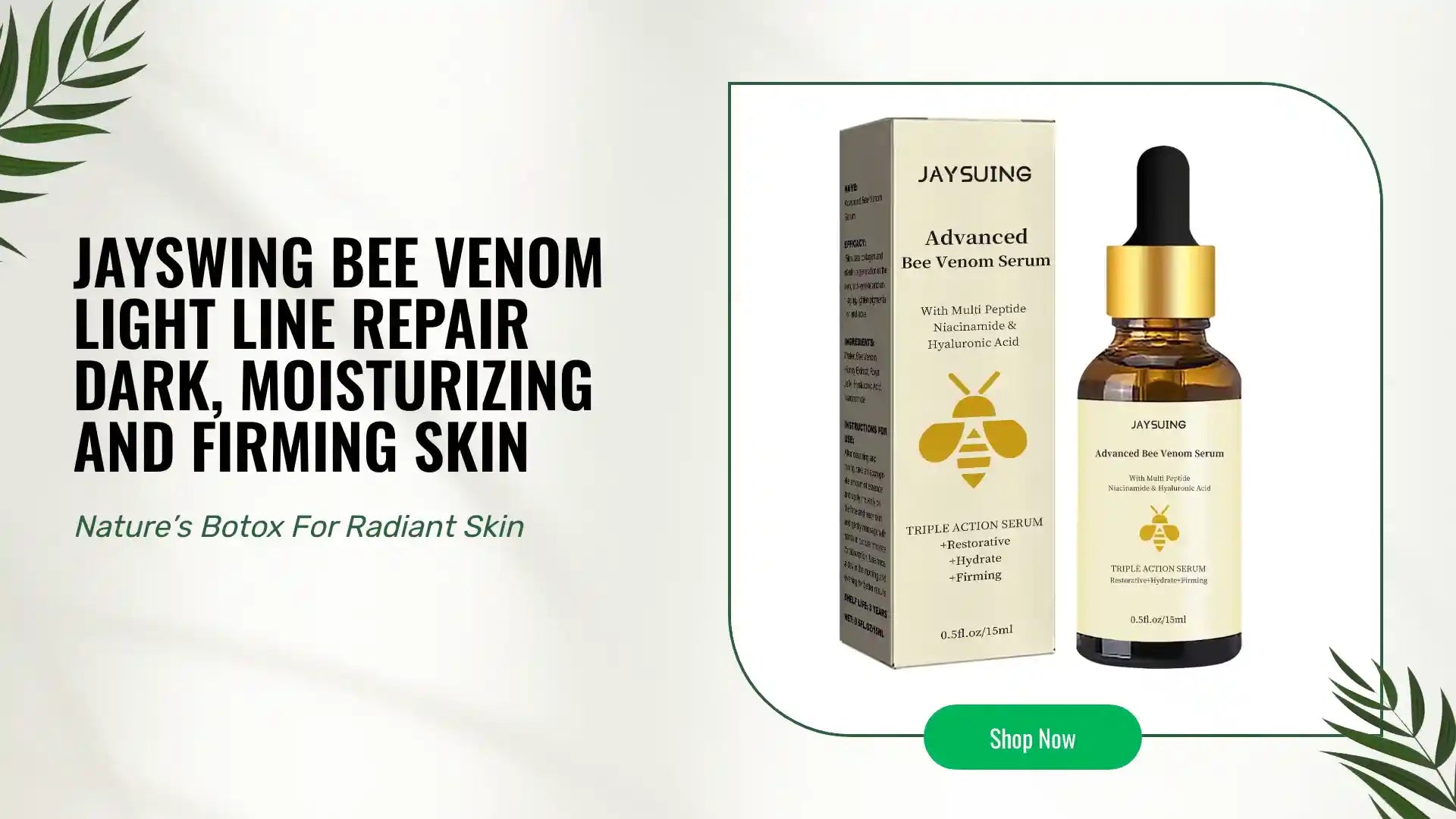 Jayswing Bee Venom Light Line Repair Dark, Moisturizing And Firming Skin by@Outfy