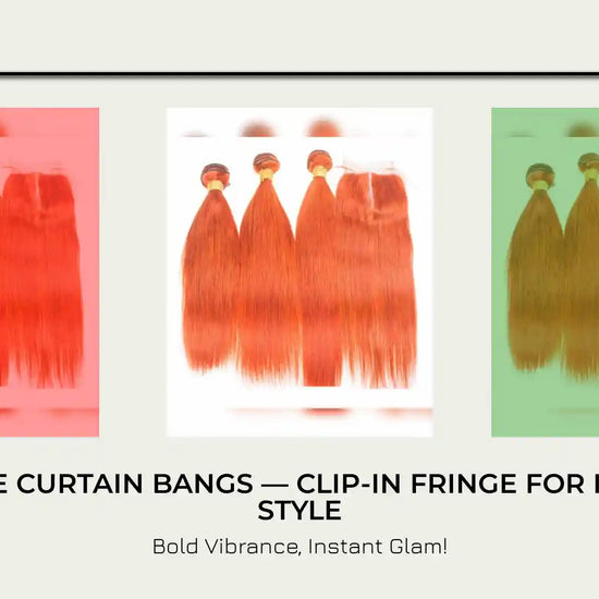 Orange Curtain Bangs &mdash; Clip-In Fringe for Instant Style by@Outfy