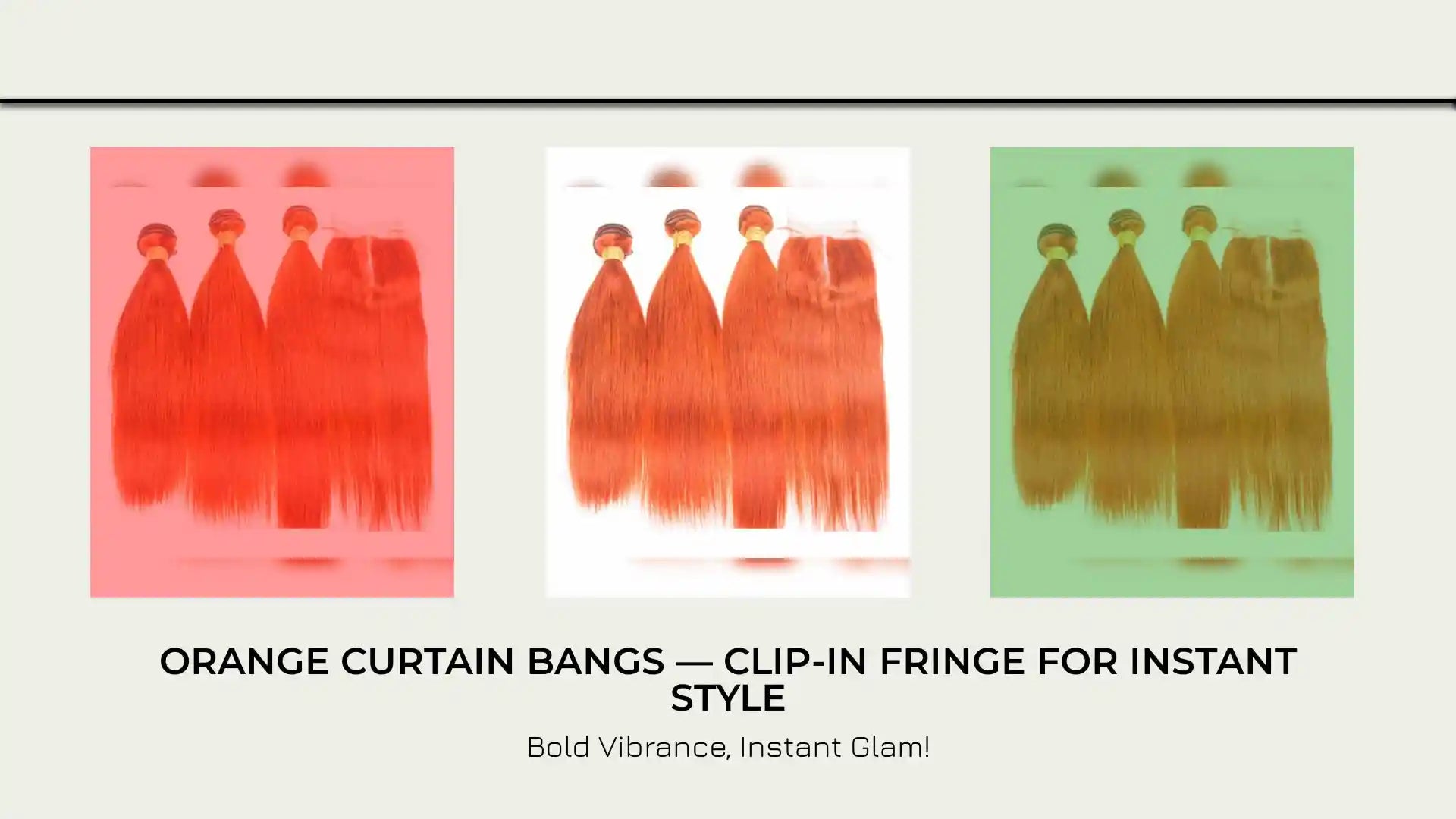 Orange Curtain Bangs &mdash; Clip-In Fringe for Instant Style by@Outfy