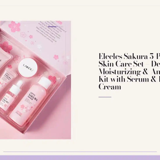 Eleeles Sakura 5-Piece Skin Care Set &ndash; Deep Moisturizing &amp; Anti-Aging Kit with Serum &amp; Eye Cream by@Outfy