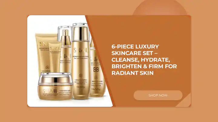 6-Piece Luxury Skincare Set &ndash; Cleanse, Hydrate, Brighten & Firm for Radiant Skin by@Outfy