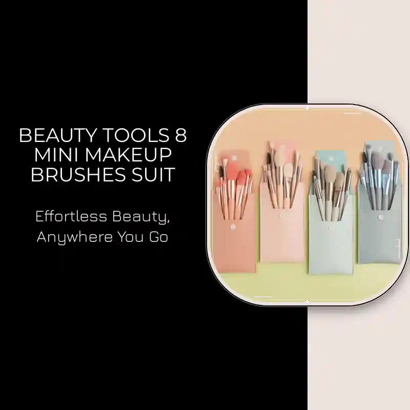 Beauty Tools 8 Mini Makeup Brushes Suit by@Outfy