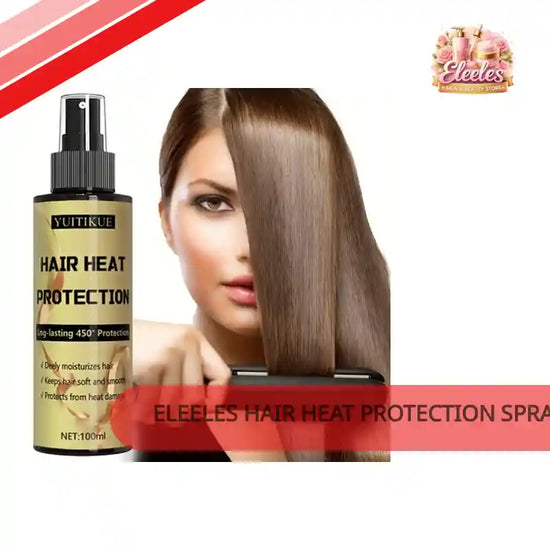 Eleeles Hair Heat Protection Spray &ndash; Up to 450&deg;F Protection, Deep Moisture &amp; Smooth, 100ml by@Outfy
