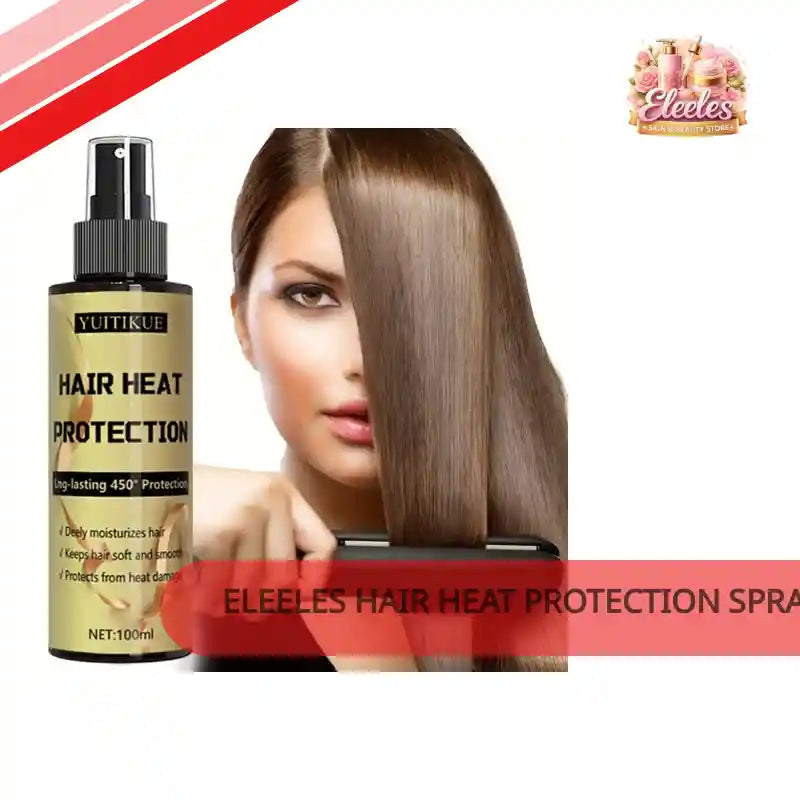 Eleeles Hair Heat Protection Spray &ndash; Up to 450&deg;F Protection, Deep Moisture & Smooth, 100ml by@Outfy