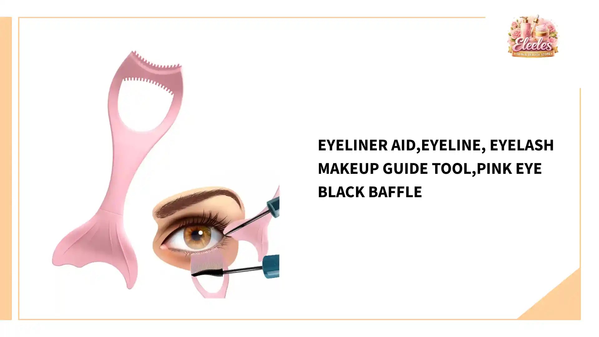 Eyeliner Aid,Eyeline, Eyelash Makeup Guide Tool,Pink Eye Black Baffle by@Outfy