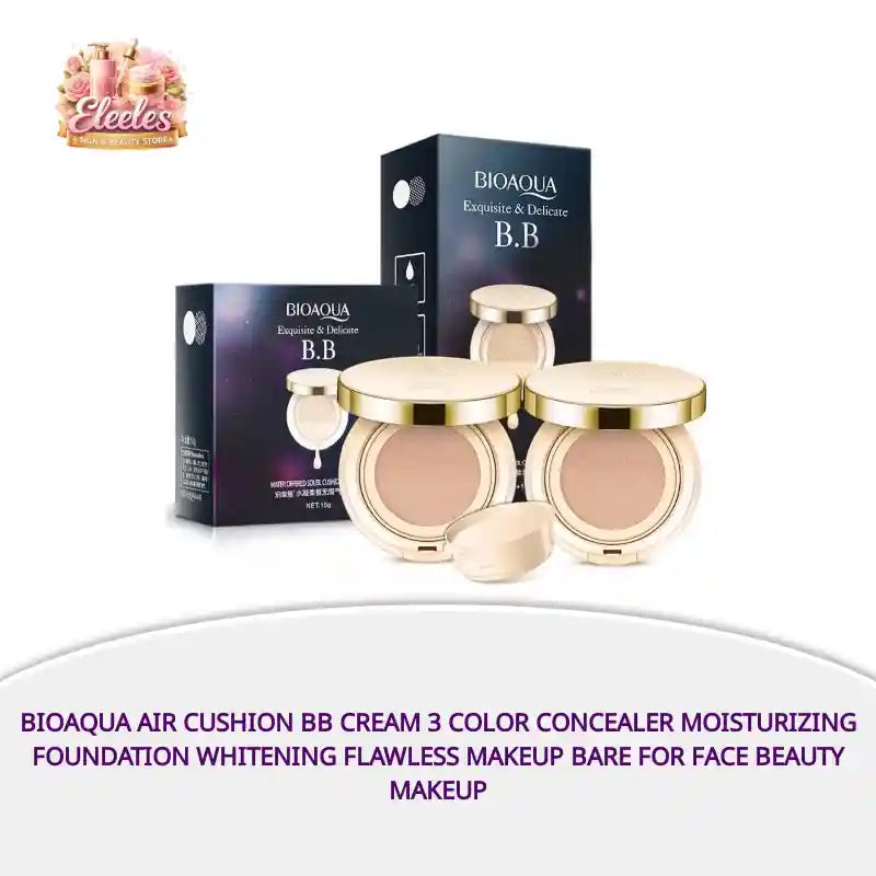 Bioaqua Air Cushion BB Cream 3 Color Concealer Moisturizing Foundation Whitening Flawless Makeup Bare For Face Beauty Makeup by@Outfy