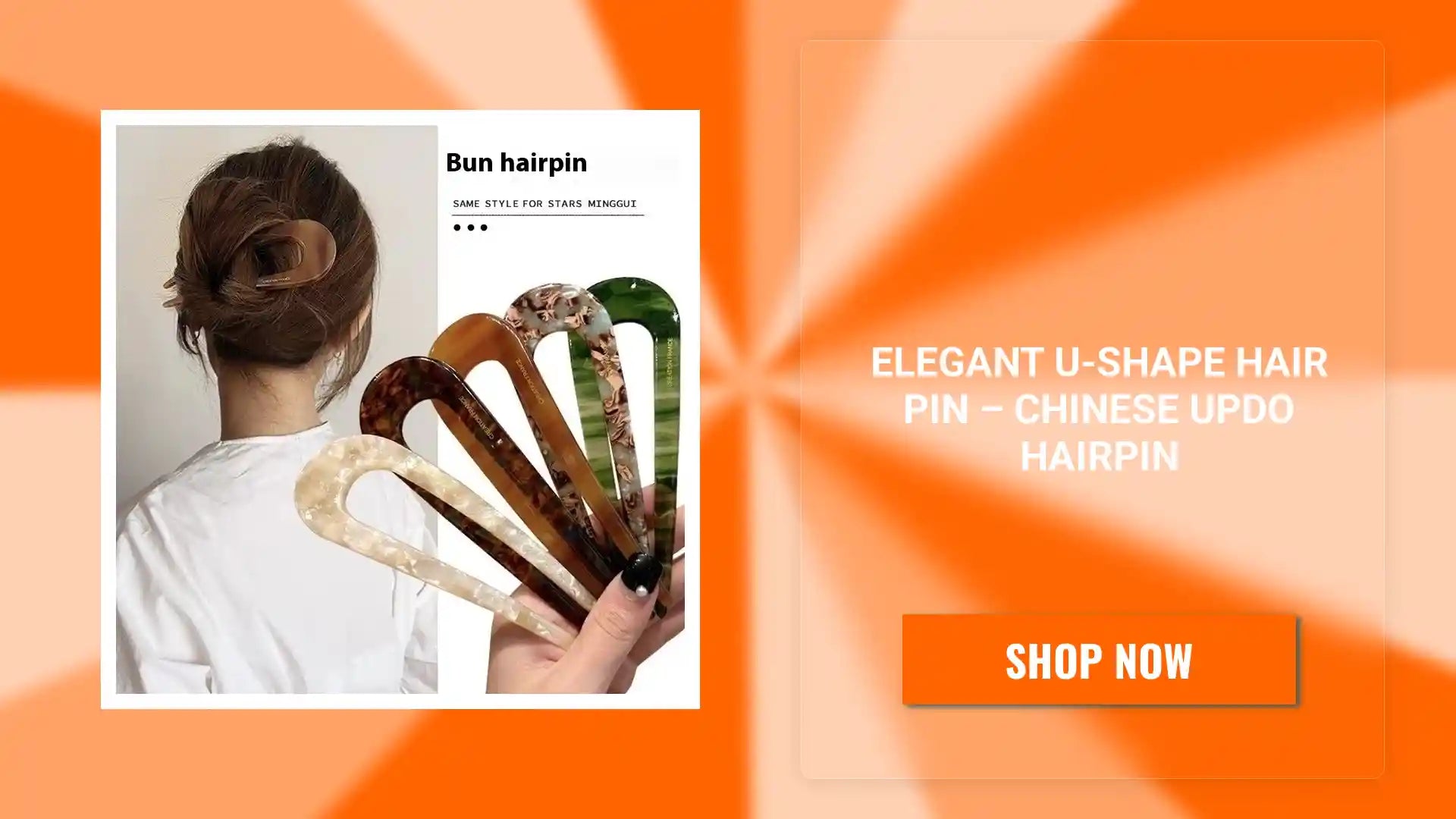 Elegant U-Shape Hair Pin &ndash; Chinese Updo Hairpin by@Outfy