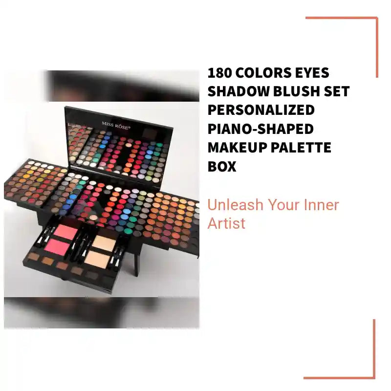 180 Colors Eyes Shadow Blush Set Personalized Piano-shaped Makeup Palette Box by@Outfy