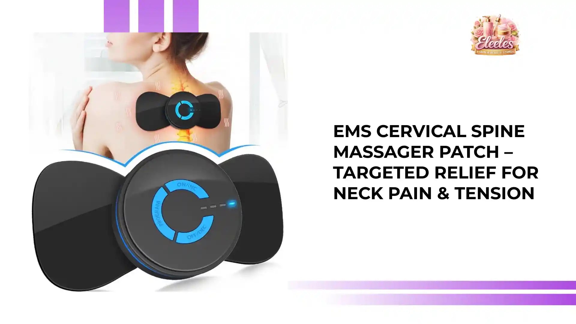 EMS Cervical Spine Massager Patch &ndash; Targeted Relief for Neck Pain &amp; Tension by@Outfy