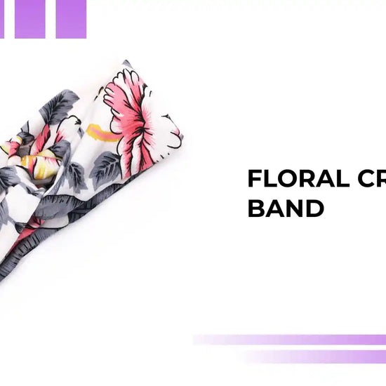 Floral cross hair band by@Outfy