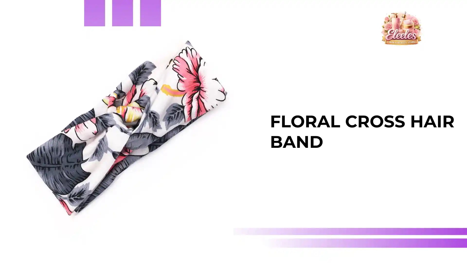 Floral cross hair band by@Outfy