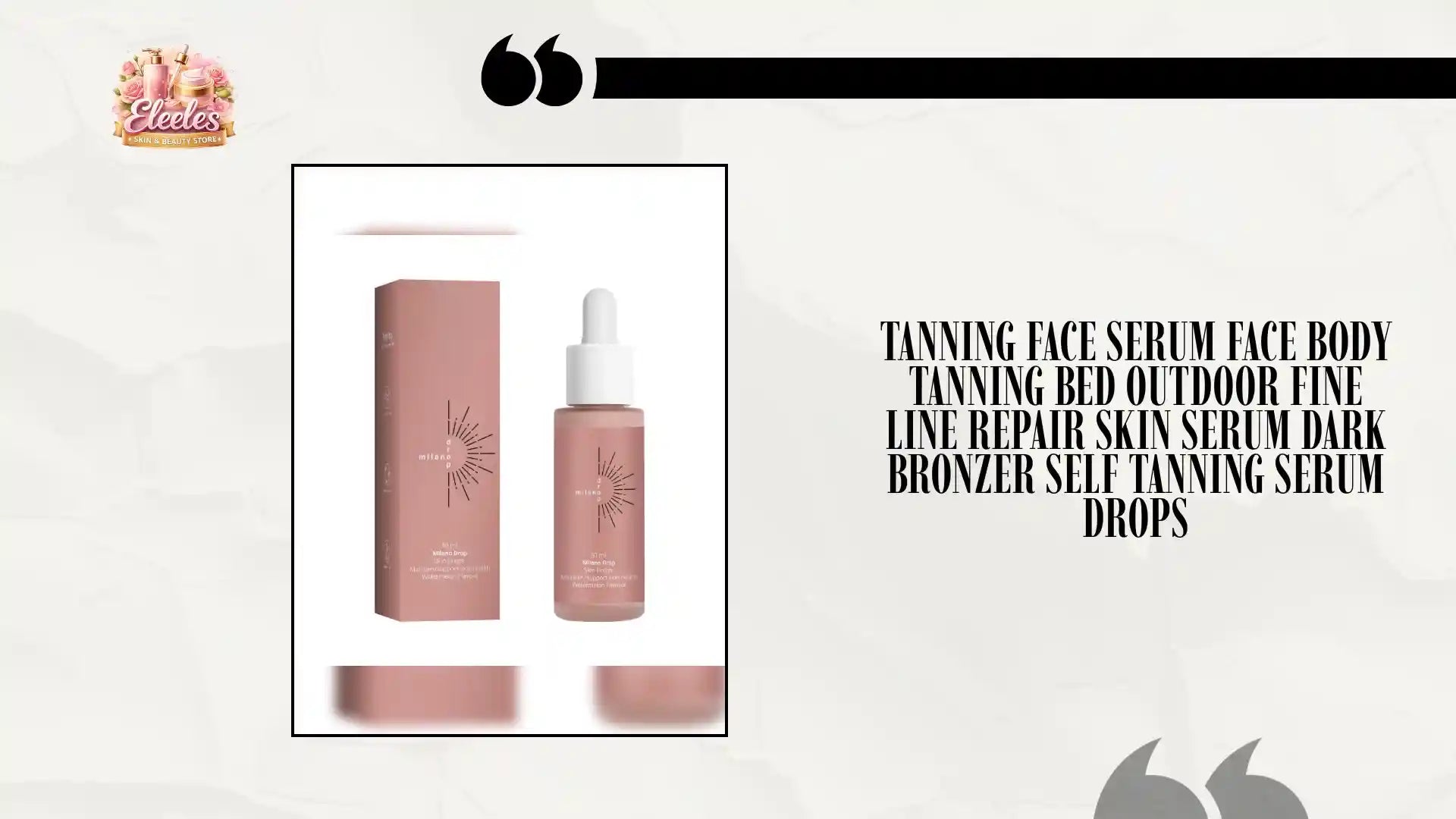 Tanning Face Serum Face Body Tanning Bed Outdoor Fine Line Repair Skin Serum Dark Bronzer Self Tanning Serum Drops by@Outfy