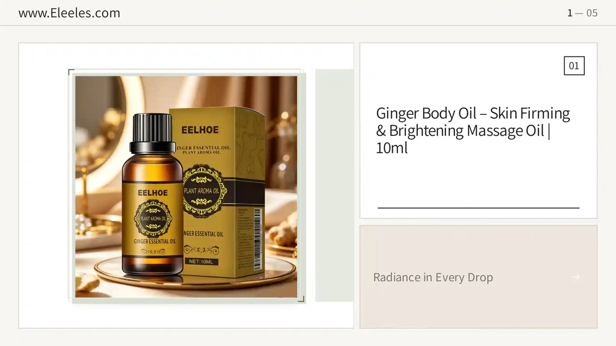 Ginger Body Oil &ndash; Skin Firming &amp; Brightening Massage Oil | 10ml by@Outfy