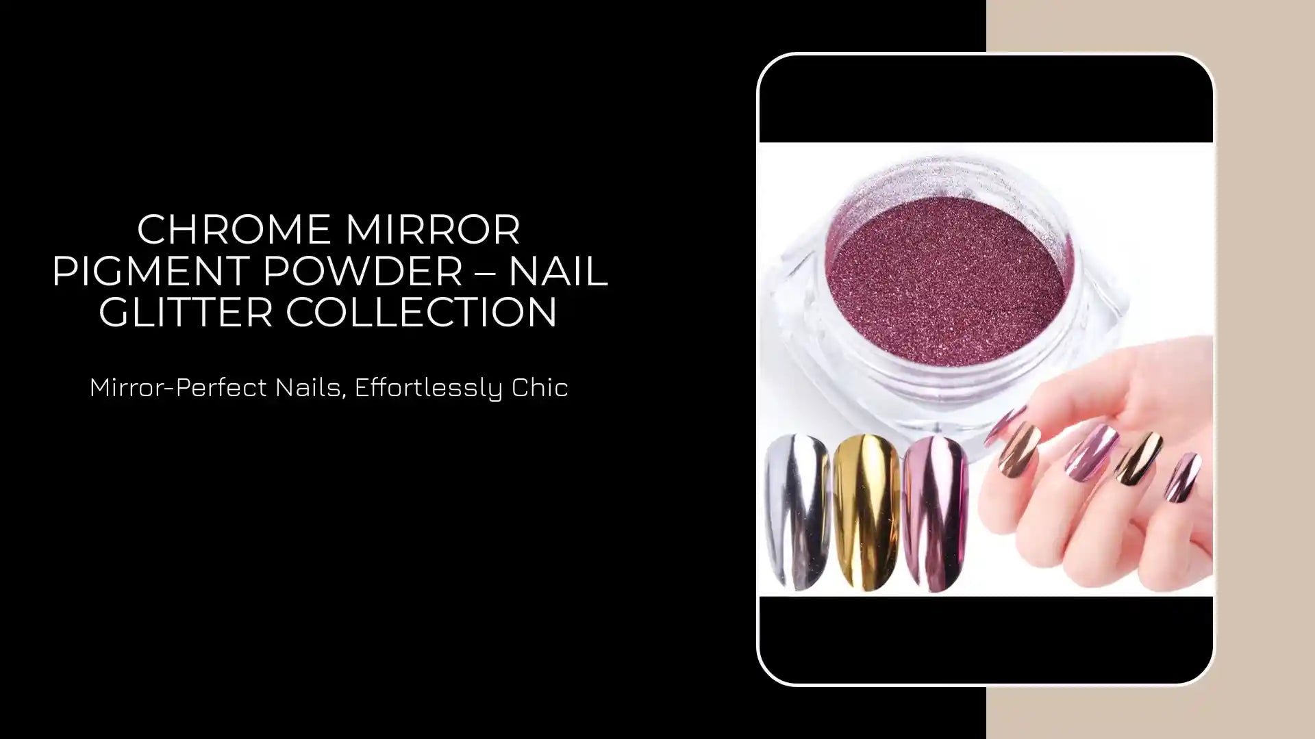 Chrome Mirror Pigment Powder &ndash; Nail Glitter Collection by@Outfy
