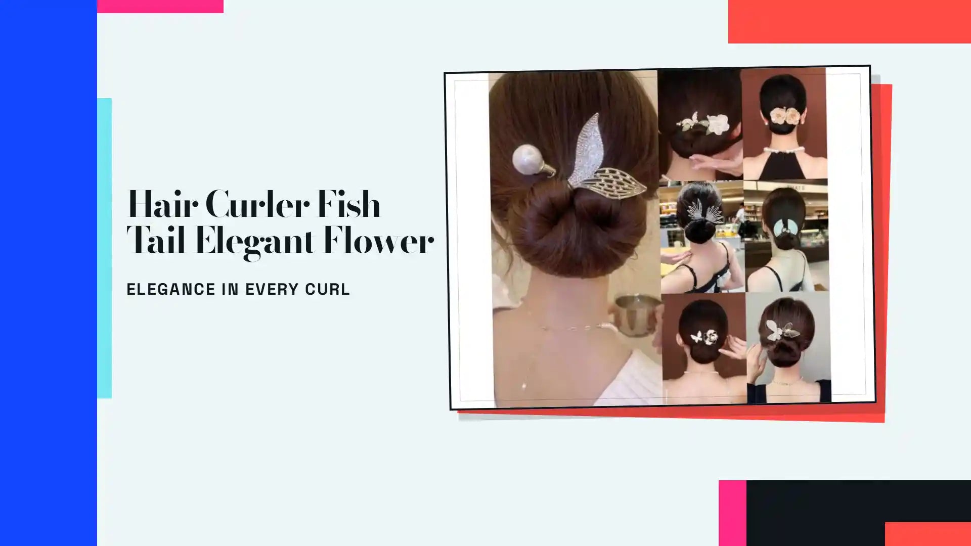 Hair Curler Fish Tail Elegant Flower by@Outfy