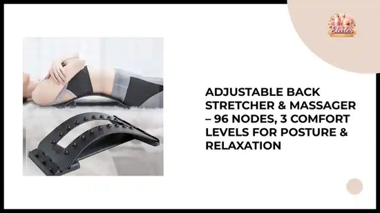 Adjustable Back Stretcher &amp; Massager &ndash; 96 Nodes, 3 Comfort Levels for Posture &amp; Relaxation by@Outfy