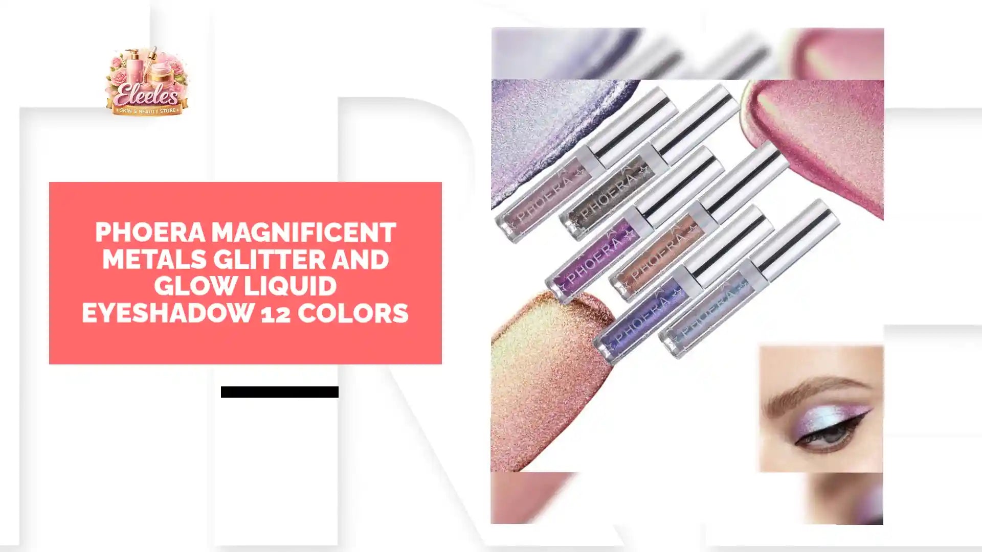 PHOERA Magnificent Metals Glitter and Glow Liquid Eyeshadow 12 Colors by@Outfy