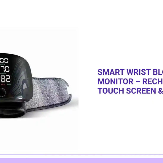 Smart Wrist Blood Pressure Monitor &ndash; Rechargeable, Touch Screen &amp; Voice Guided by@Outfy