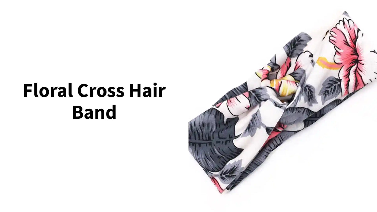 Floral cross hair band by@Outfy
