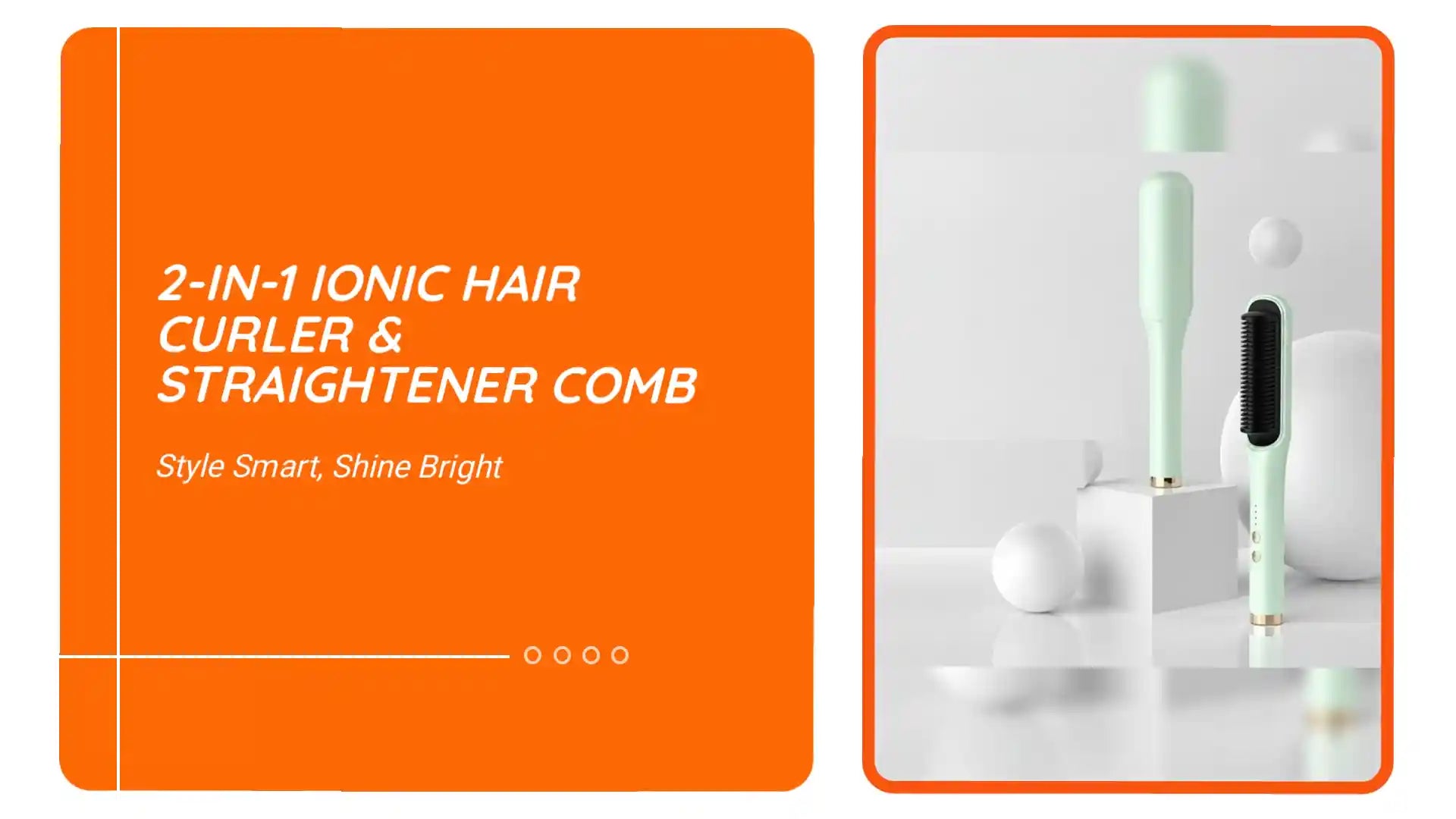 2-in-1 Ionic Hair Curler & Straightener Comb by@Outfy