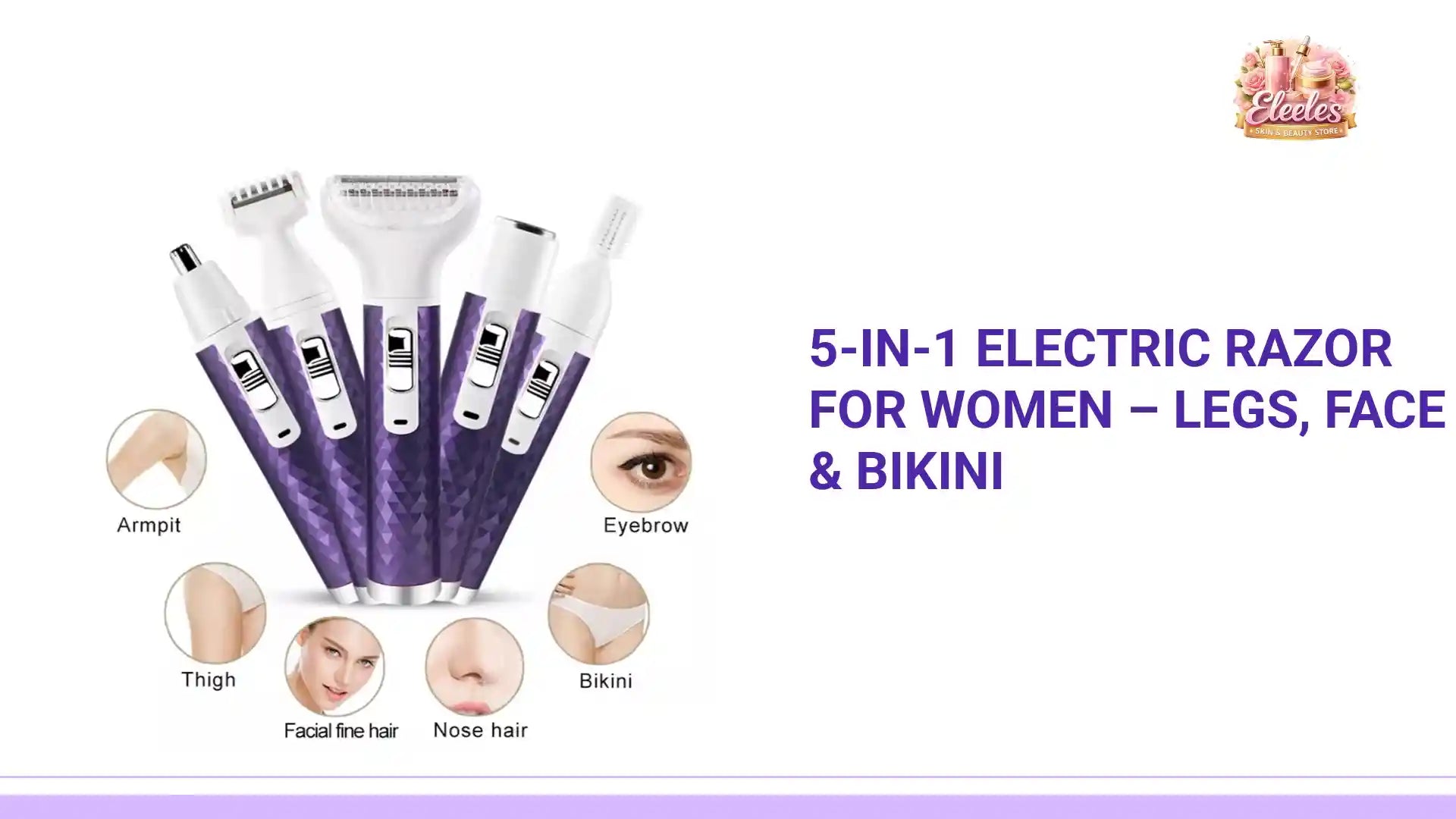 5-in-1 Electric Razor for Women &ndash; Legs, Face & Bikini by@Outfy