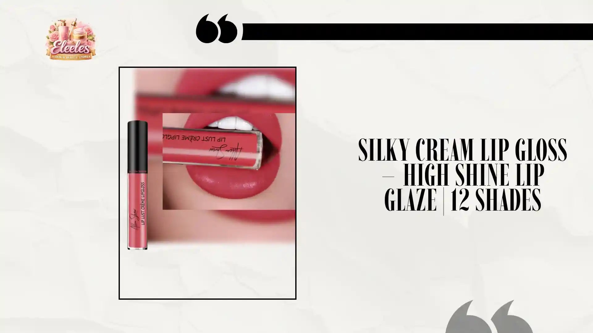 Silky Cream Lip Gloss &ndash; High Shine Lip Glaze | 12 Shades by@Outfy