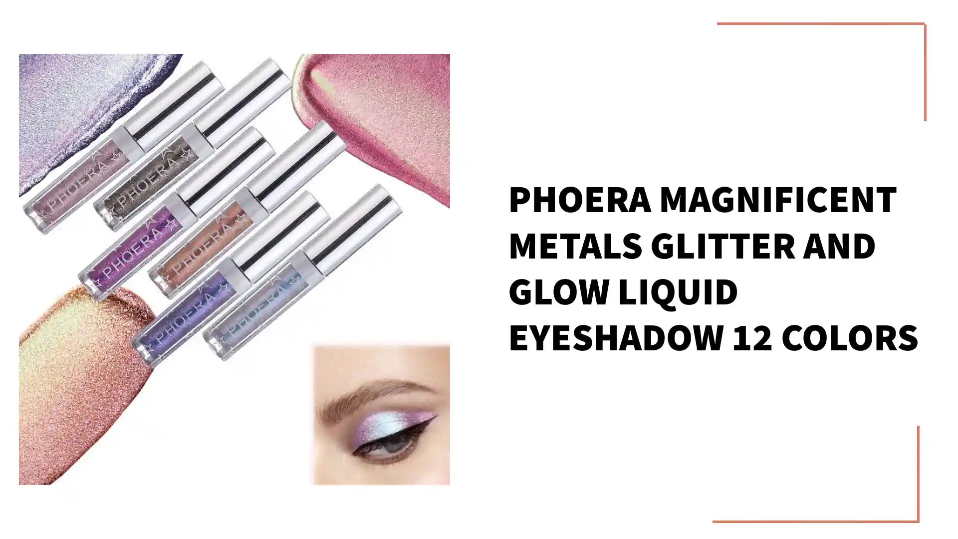 PHOERA Magnificent Metals Glitter and Glow Liquid Eyeshadow 12 Colors by@Outfy