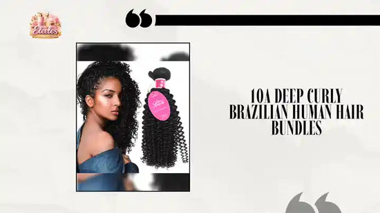 10A Deep Curly Brazilian Human Hair Bundles by@Outfy