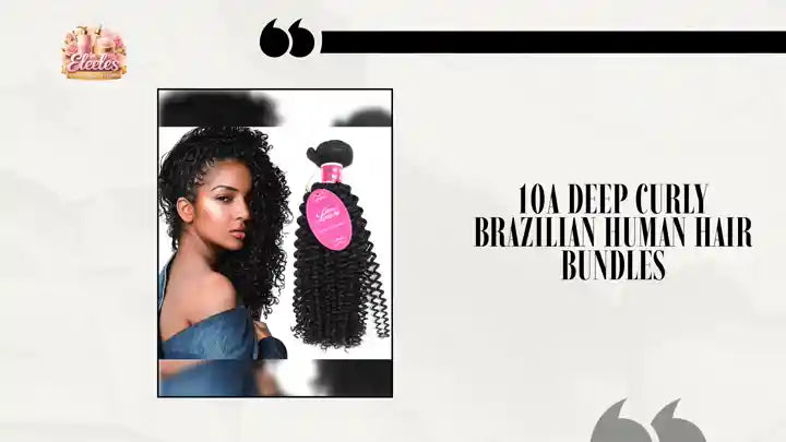 10A Deep Curly Brazilian Human Hair Bundles by@Outfy